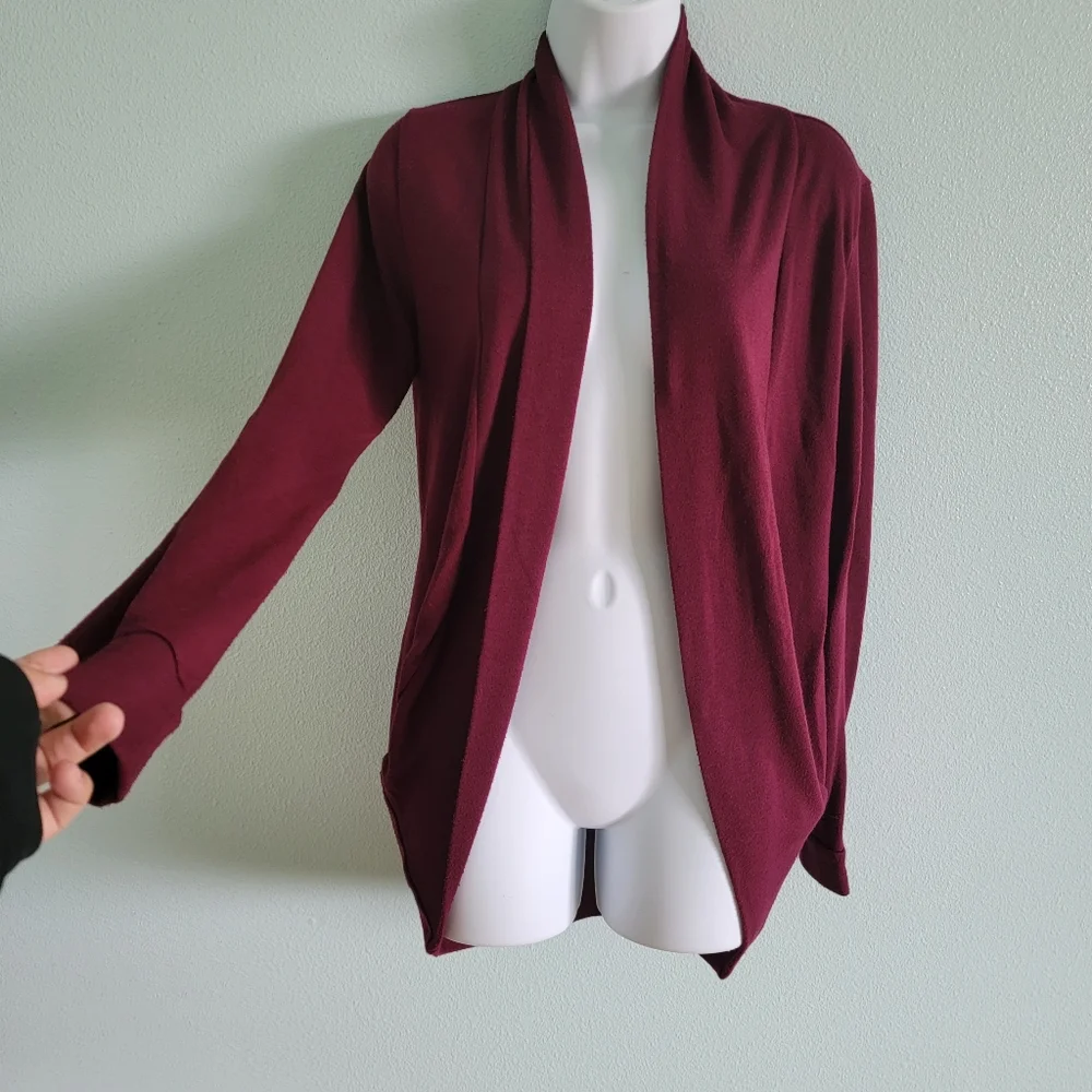 ‼️SOLD‼️Burgundy Cardigan sweater - Picture 1 of 4